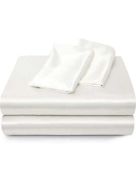 Satin Sheet Set - White