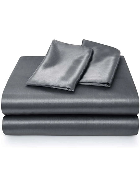 Satin Sheet Set - Black